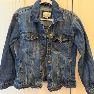 Forever 21 Medium Blue Distressed Denim Jacket